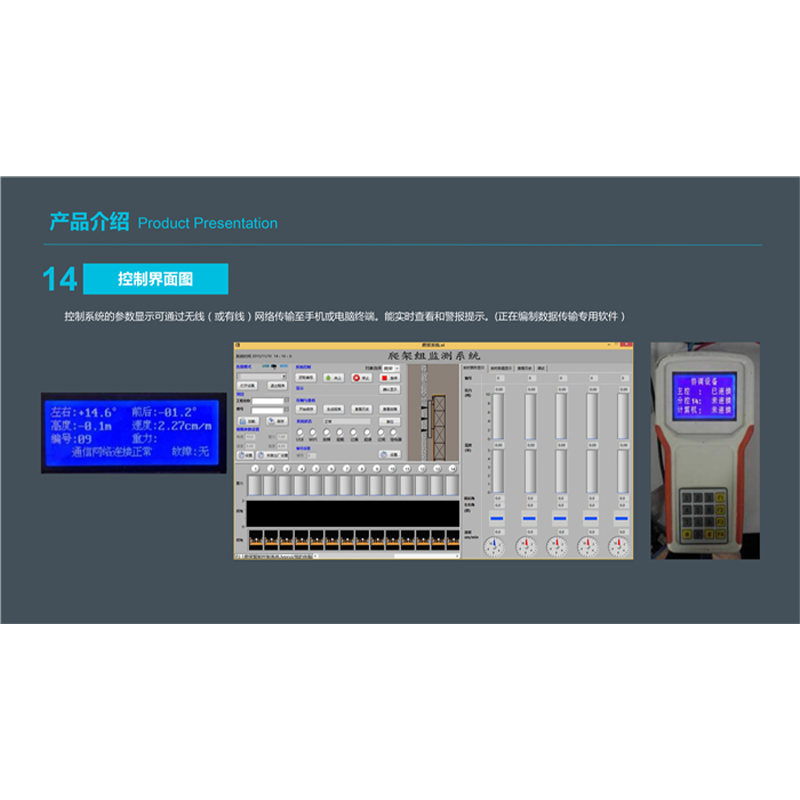 Integrated attached lifting scaffold PPT display